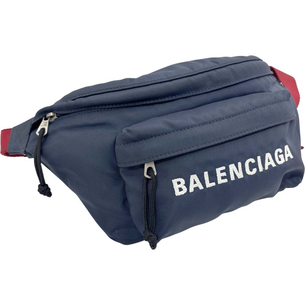 Balenciaga Wheel Waist Bag Navy Blue Body Bum Crossbody Belt Belt One Shoulder